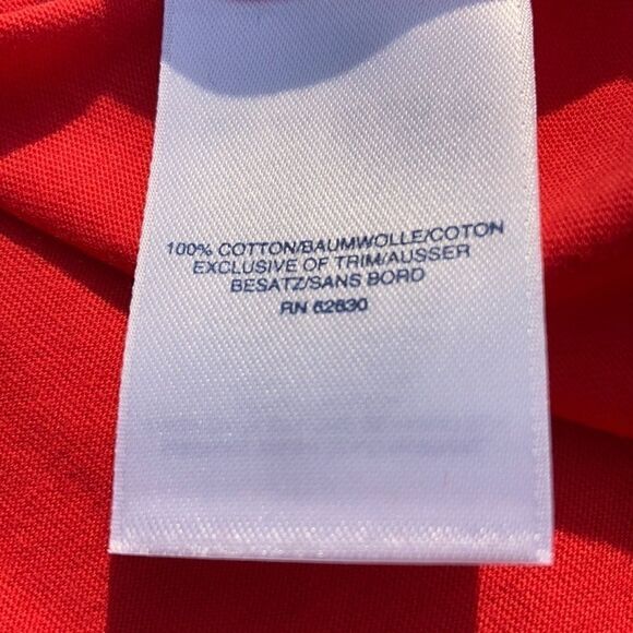 Land’s End 3/4 sleeve V neck top Tangerine ombré pink cotton Medium Petite - Picture 10 of 11